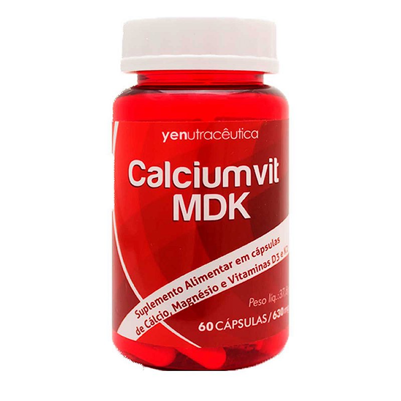 Fit & Beauty Calcium Vit MDK Vitamina D3, K2 e magnésio 60 Caps