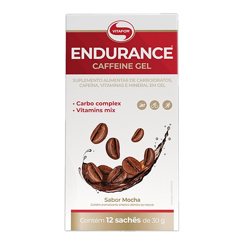 Endurance Caffeine Gel Mocha - 12 Sachês - Vitafor - MUV Suplementos