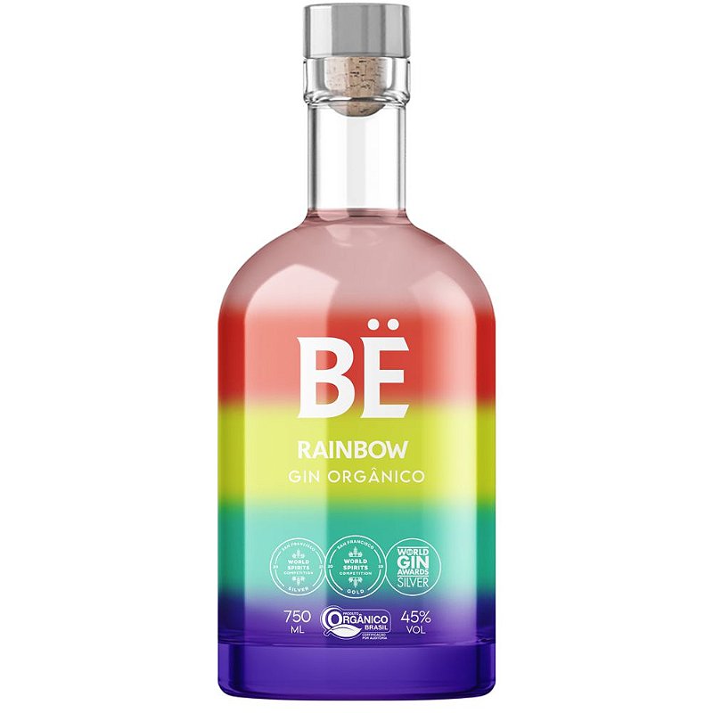 Gin BË Rainbow Garrafa 750 ml ACADEMIA DO GIN
