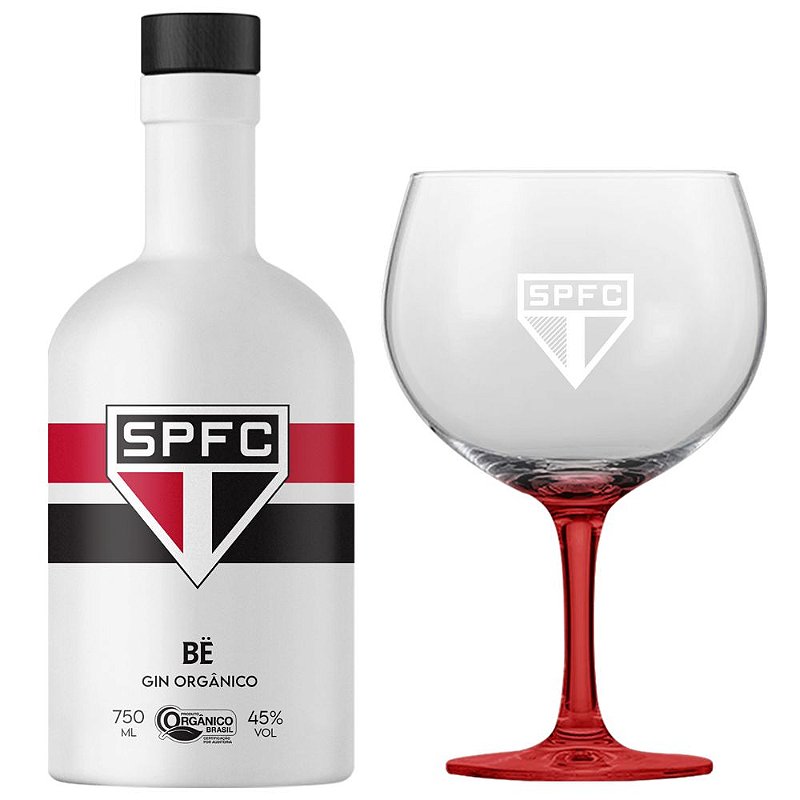 Kit Gin BË São Paulo Garrafa 750 ml com taça ACADEMIA DO GIN