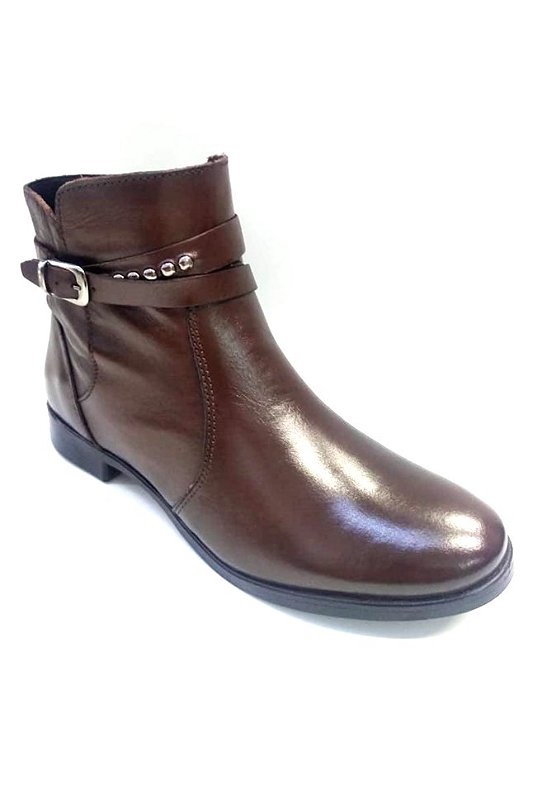 Bota Simone De Couro - Ss21 Cafe