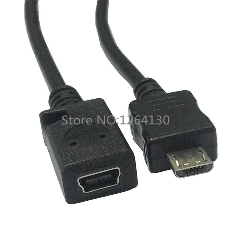 Cabo adaptador Micro USB macho para Mini USB fêmea para MP3