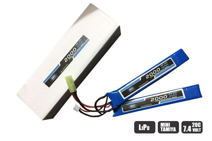 Bateria Lipo - 7.4V/2S(2 pack) - 1100mAh - 20C/40C AIRSOFT