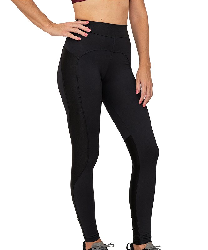 Calça Legging Feminina Cós Alto Azul - Lithe