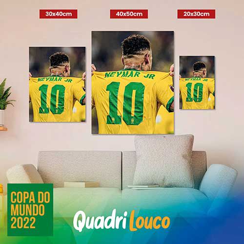 Quadro decorativo Neymar Brasil Jogador Futebol Arte Decoração