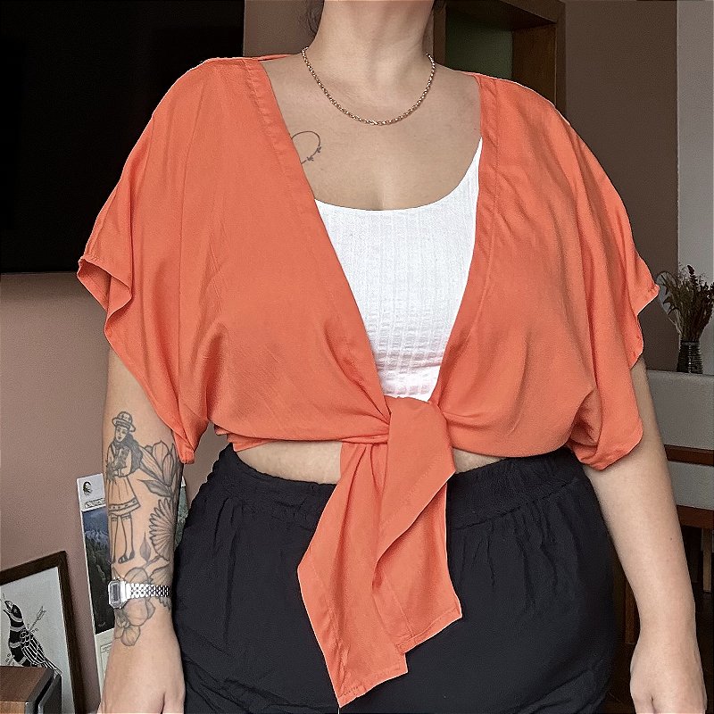 KIMONO MARIA BONITA LARANJA