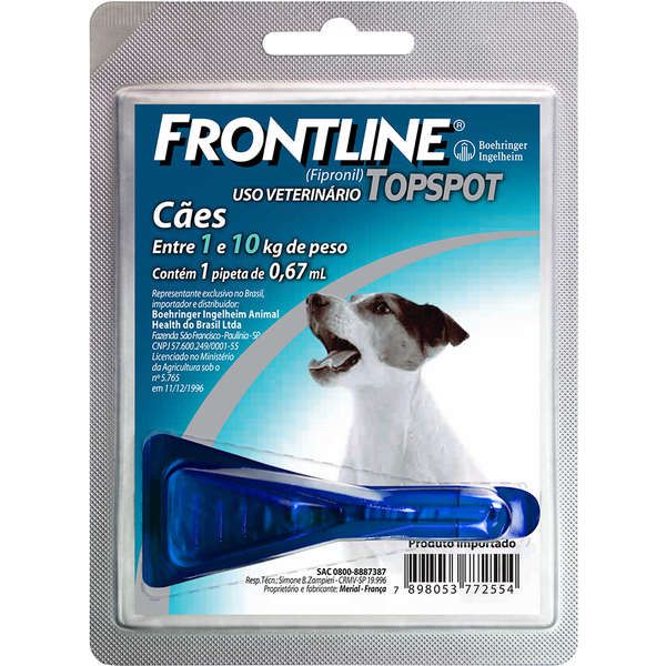 Antipulgas e Carrapatos Frontline Topspot para Cães de a 10kg
