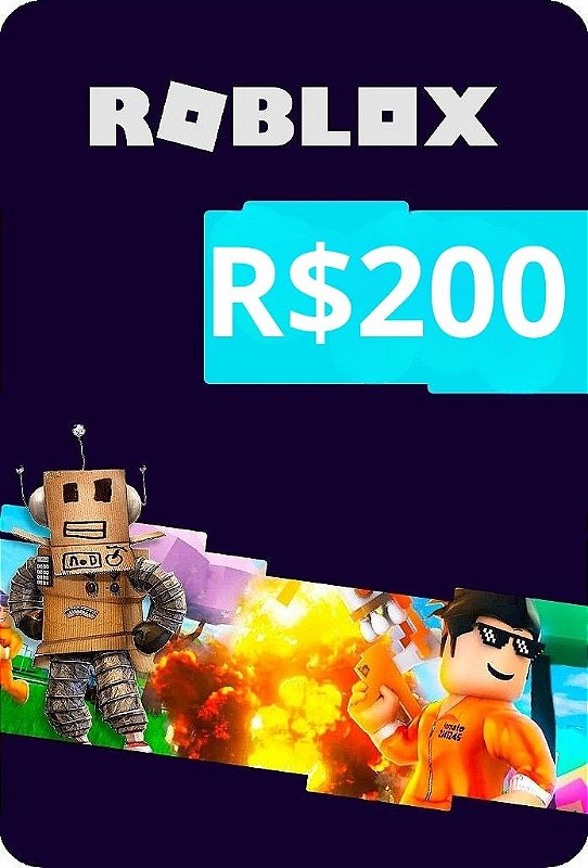 Roblox 200 R$ Robux Código de Resgate Digital - CardLândia
