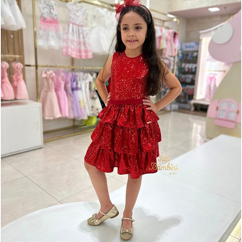 Vestido Vermelho Ver Vestido Infantil Vestido De Linho Infantil Liminha Doce Vestidos De Festa