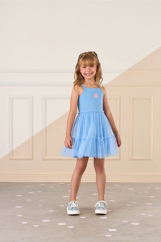 ジルチュ jiltu petit frill dress blue 水色 S 4f9ab12919a7fd065d7e4a7a0103e8
