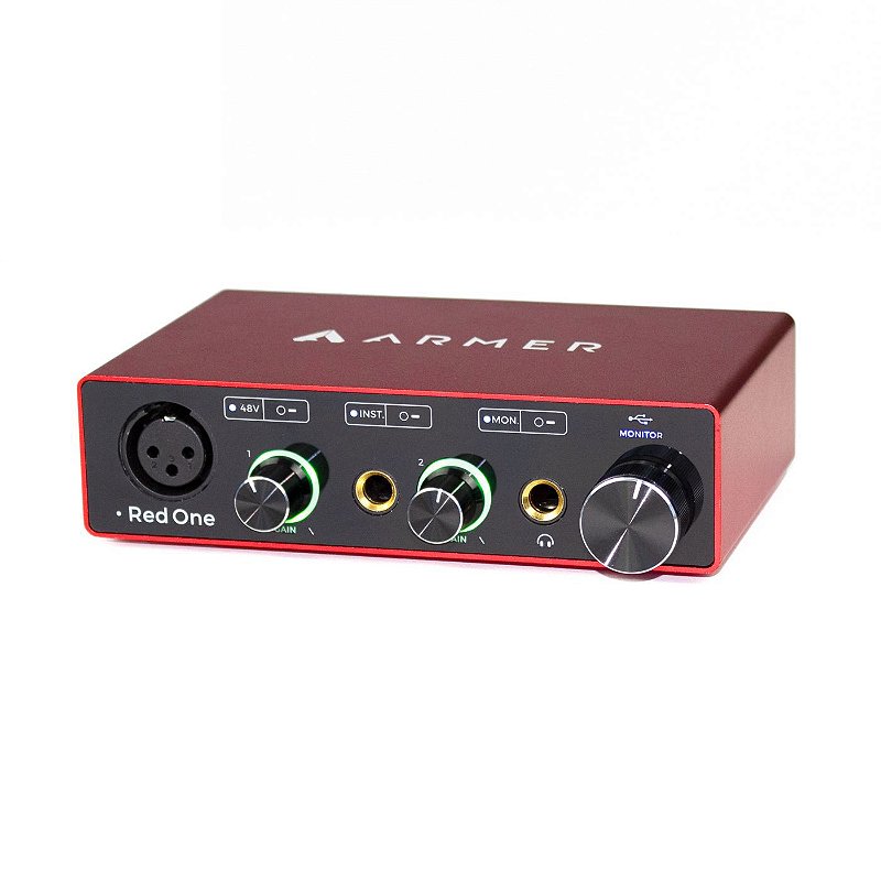 Interface de Áudio USB Armer Red One 2in/2out Loja Oficial Armer Brasil