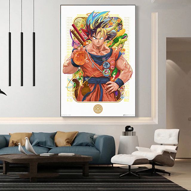 Quadro decorativo Desenho Majin Boo Dragon Ball Anime para sala