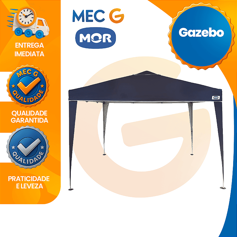 Tenda Gazebo Mor Praia 3x3 Azul X-flex Oxford Com Proteção Solar