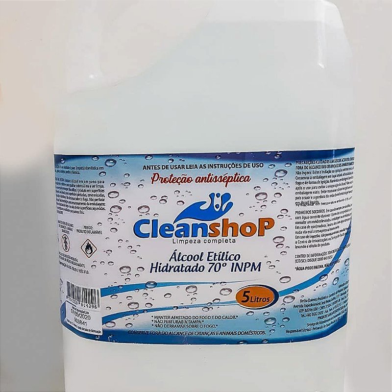 ALCOOL LIQUIDO 5L - CLEANSHOP - Uni Supply