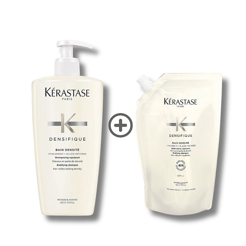 Kit Duo Kérastase Densite| Shampoo 500ml + Refil | Cabelos Ralos