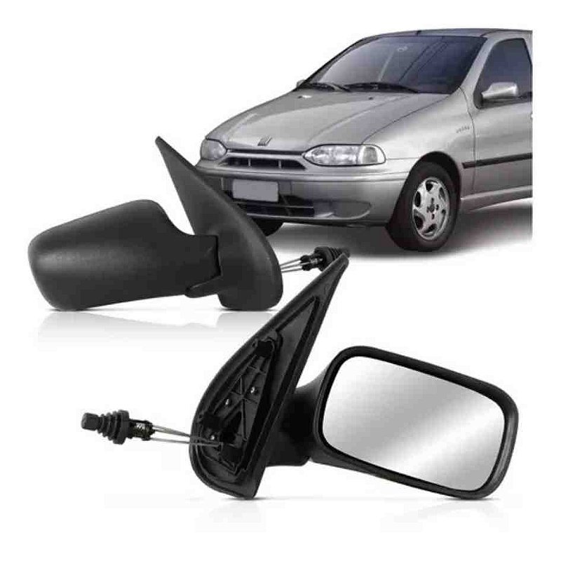Retrovisor externo com controle do palio weekend e siena 4 portas fiat ...