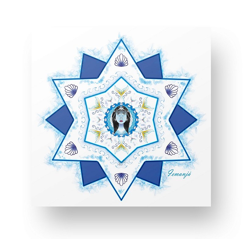 アート・デザイン・音楽 Marjaana Kella / Marjaana Kella Placa Decorativa Personalizada Quadro Mandala Iemanjá Deusa Dos