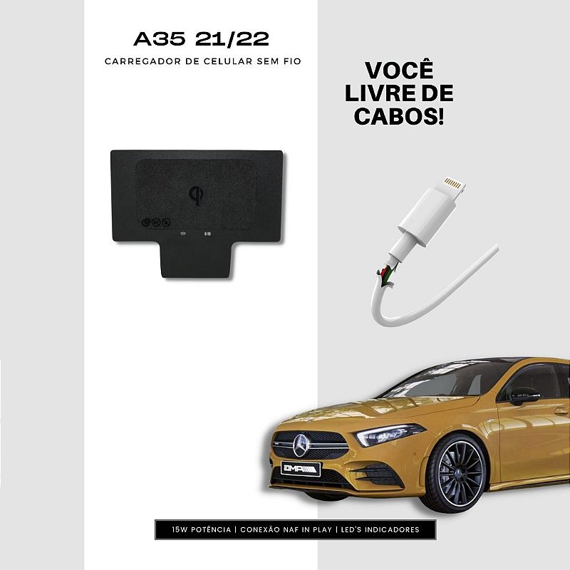 Carregador de Celular por indução Naf Tech para Mercedes Benz A35