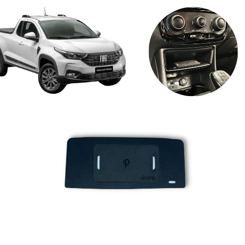 Carregador de Celular por Indução Naf Tech para Fiat Strada 2022/2026