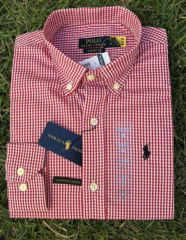 CAMISA RALPH LAUREN MICRO XADREZ VERMELHA