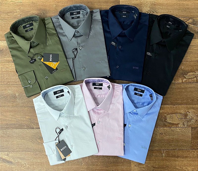CAMISA HUGO BOSS STRECH ACETINADA