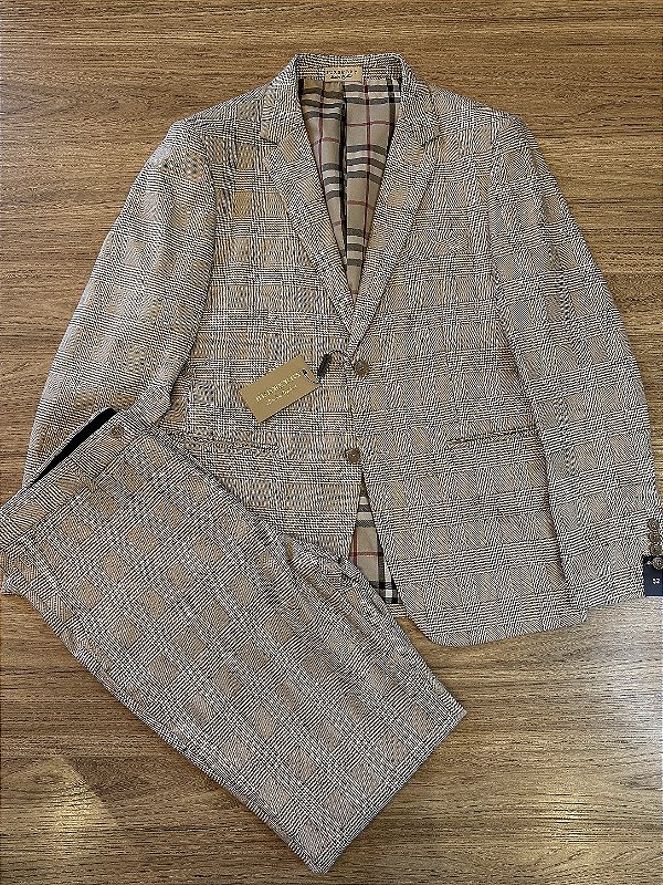 Terno Slim Bege Burberry Masculino