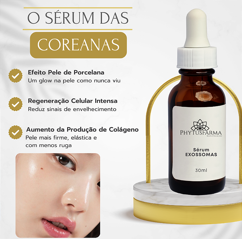 SÉRUM DIÁRIO DAS COREANAS | EXOSSOMAS | EFEITO PELE PORCELANA E REDUÇÃO DE RUGAS