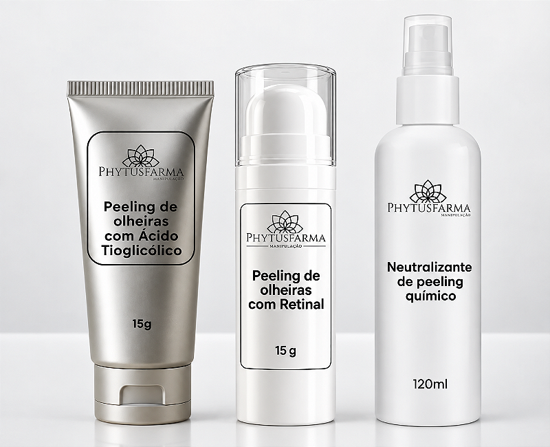 KIT PEELING CLAREADOR DE OLHEIRAS (10 APLICAÇÕES) |USO PROFISSIONAL | OBRIGATÓRIO USO DE NEUTRALIZANTE | RENDE 10 APLICAÇÕES
