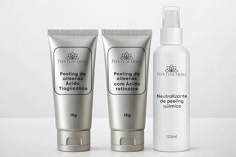 KIT PEELING CLAREADOR DE OLHEIRAS (10 APLICAÇÕES) | SOMENTE PARA USO PROFISSIONAL | OBRIGATÓRIO USO DE NEUTRALIZANTE | RENDE 10 APLICAÇÕES