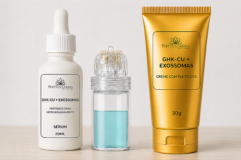 [OFERTA DE LANÇAMENTO] COMBO GHK-CU: KIT MICROAGULHAMENTO + CREME PARA USO DIÁRIO