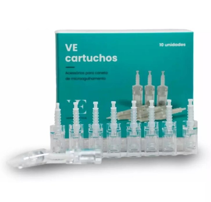 CARTUCHOS VE-12 AGULHAS | CAIXA 10 UNIDADES | CONTÉM REGISTRO ANVISA