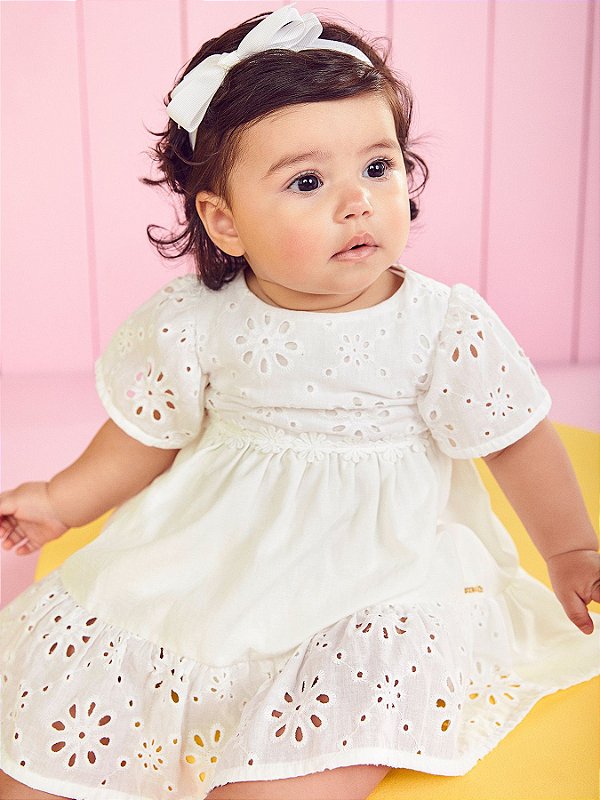 VESTIDO COM LAÇO E CRISTAIS FOFOS MOMI - Fofura Baby Kids - Qualidade e  Ofertas especiais pra Você!