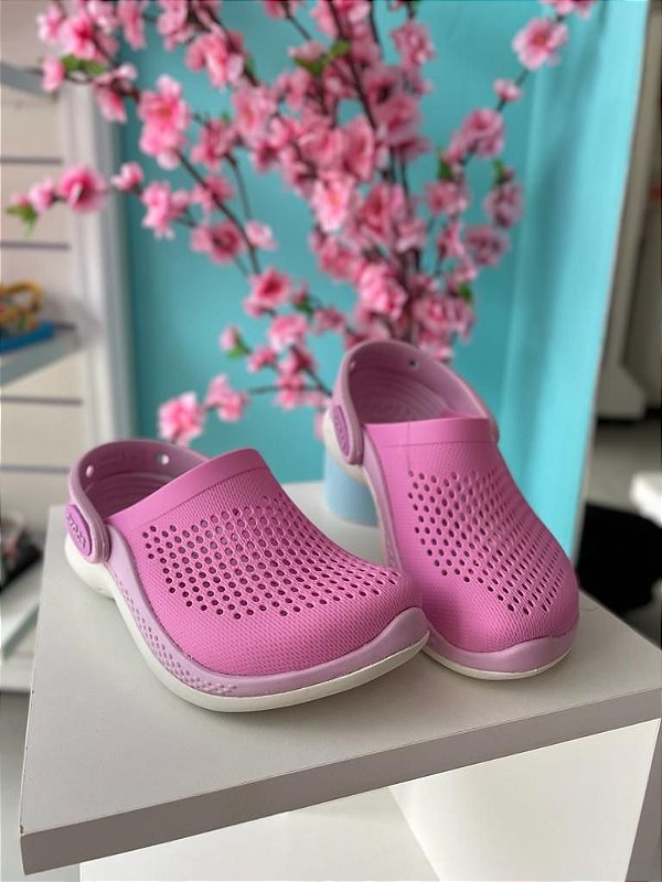 sandália crocs literide 360 clog taffy pink