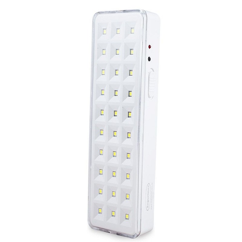 LUMINÁRIA DE EMERGENCIA 30 LEDS SEGURIMAX MAXILUX LED FITAS LED