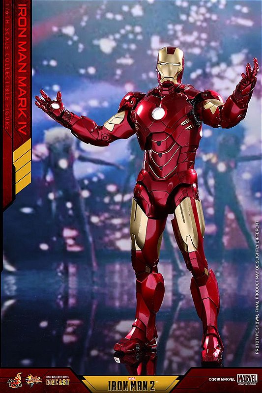 Hot Toys Iron Man 2 Mark IV フィギュア Iron Man Mark IV Diecast Iron Man 2 Movie Masterpiece Hot toys