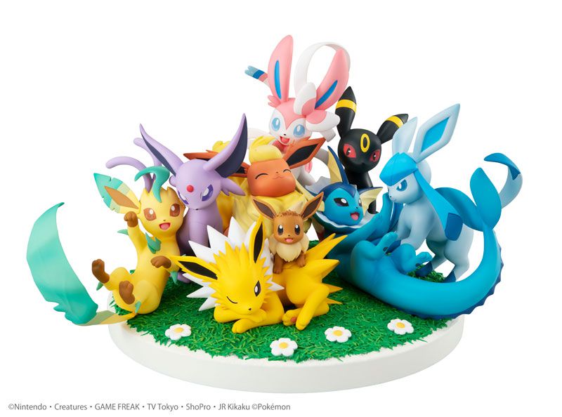 Figuras De Ação Pokémon Eevee, Jolteon, Vaporeon e Flareon