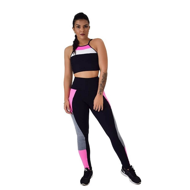 Calça Legging Fitness Não Fica Transparente Suplex Grossa Moda Feminina -  Cinza
