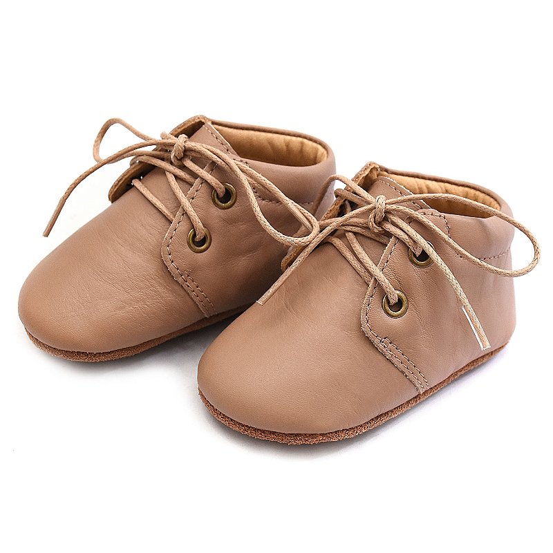 babycocco Calçado Moccs Infantil Unissex de Couro Cor Fendi - Bili Bil
