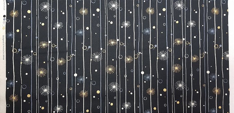 Golden Stars. Linho+Alg Japonês. (50x55cm)