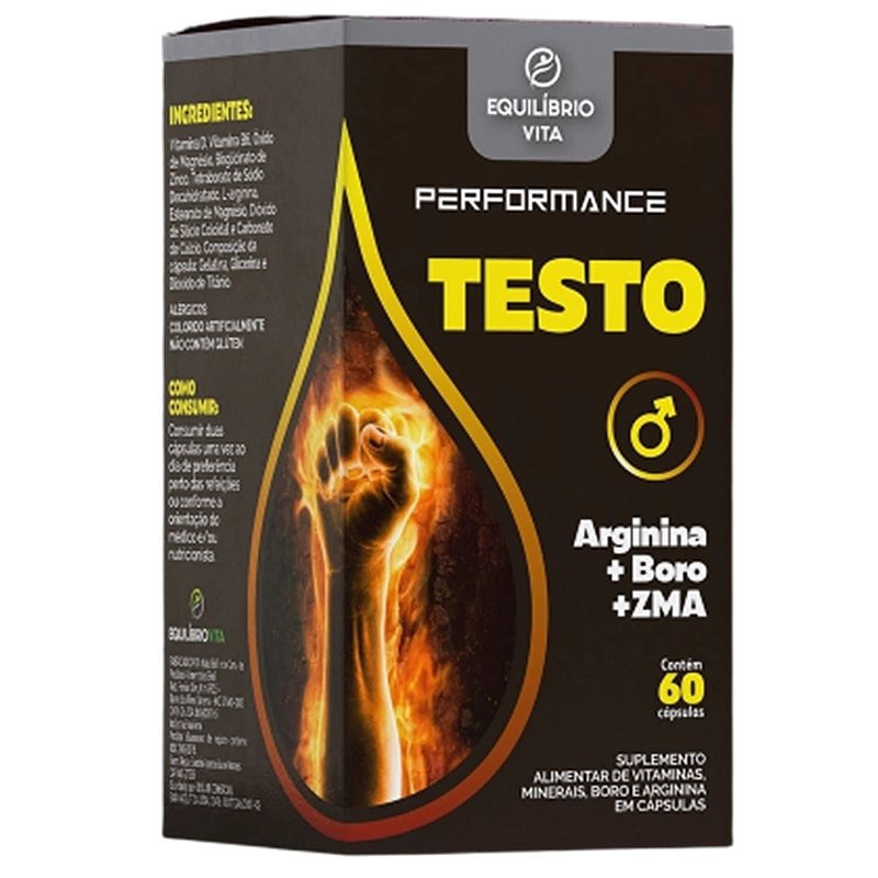 Testo Performance 500mg c/ 60 Cápsulas EquilibrioVita FarmaViver