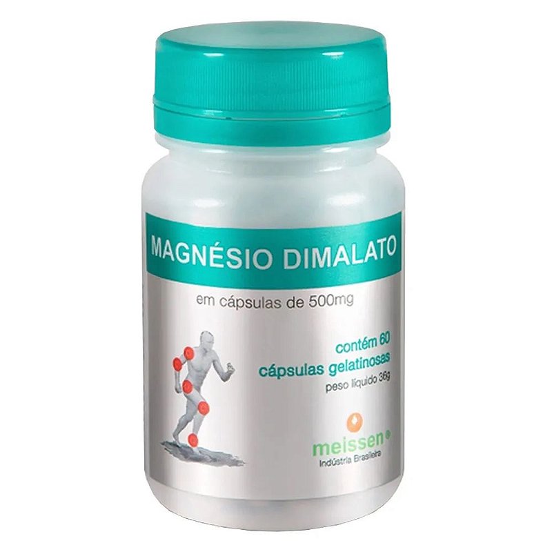 Magnésio Dimalato 500mg 60 Cápsulas Gelatinosas Meissen Farmaviver