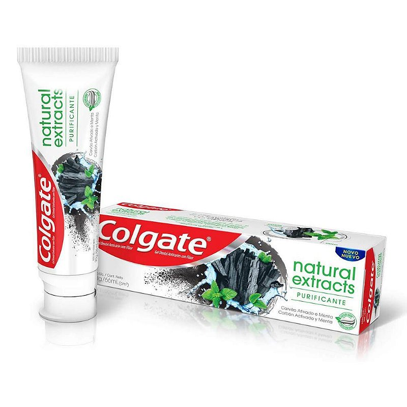 Creme Dental Colgate Natural Extracts Carvão Ativado 90g - FarmaViver