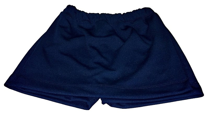 short saia escolar azul marinho