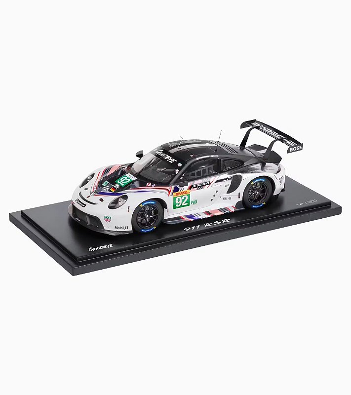 Porsche 911 RSR Goodbye #92 1:18 White/Multic - Modelo de Carro em