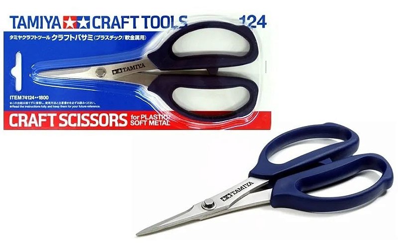 Tamiya 74124 - Craft Scissors (FOR Plastic/Soft Metal)