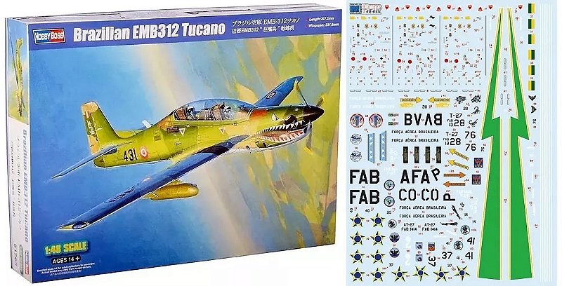 HobbyBoss 81763 1/48 Ölçek Brazilian EMB312 Tucano, Savaş Uçağı Plastik Model Kiti
