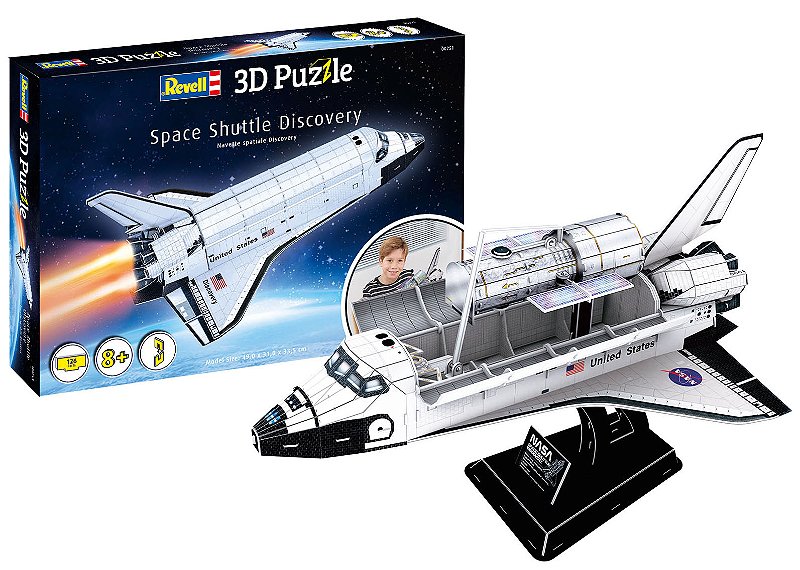 Quebra-cabeça 3D (3D Puzzle) Space Shuttle Discovery - Revell