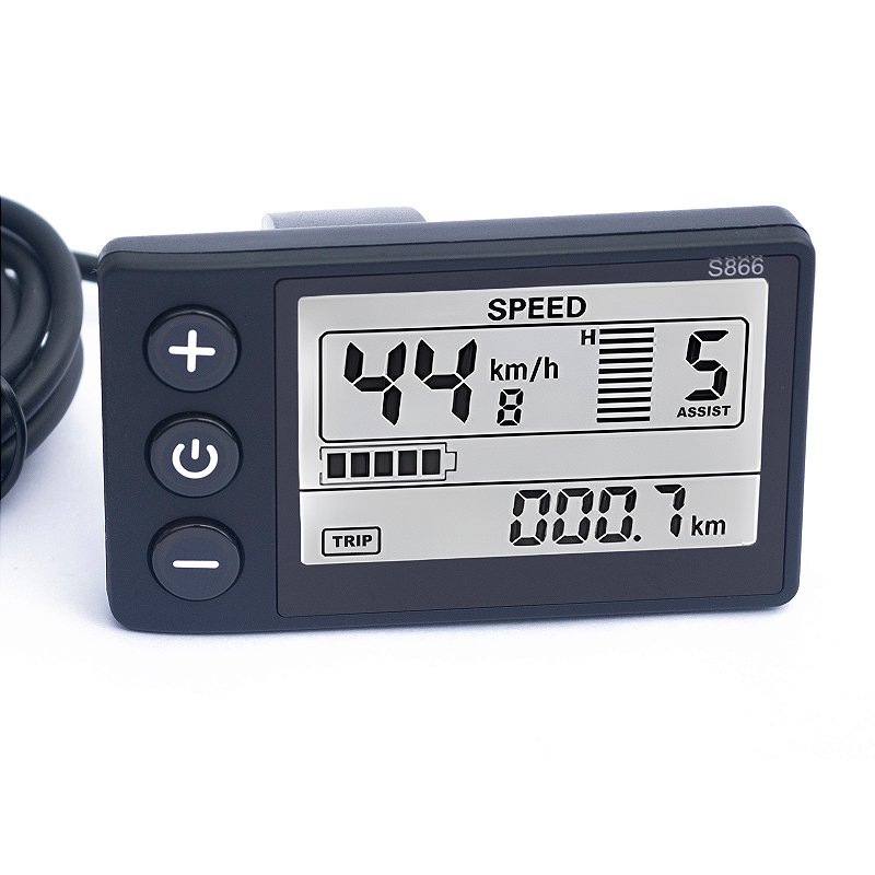 Display Bike Eletrica S866 LCD 24v a 48V - Metal Gold - Metal Gold