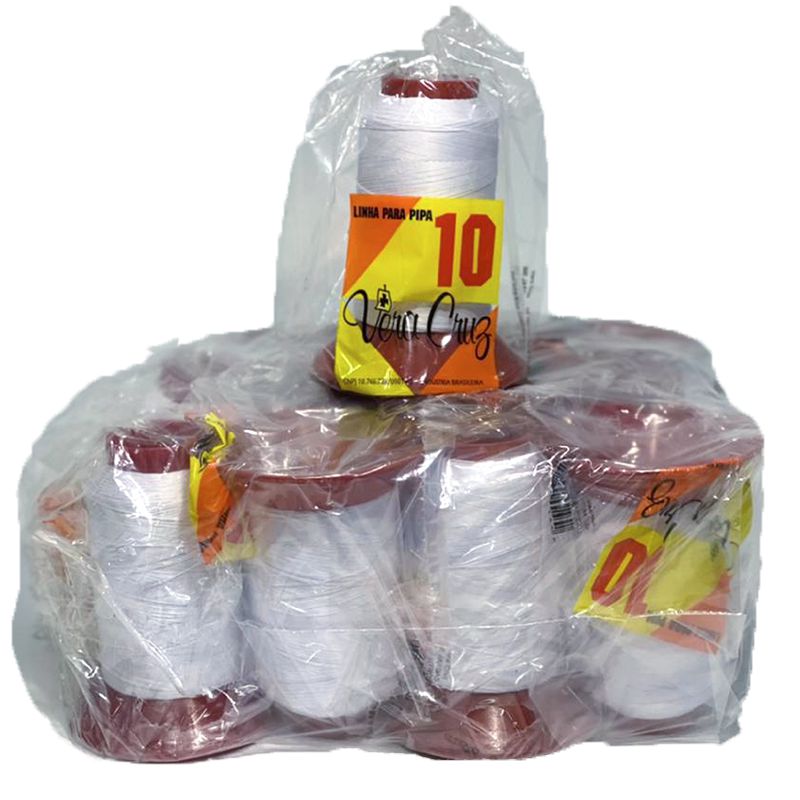 Linha Vera Cruz Fio 10 para Pipa 500 Jardas 12 unidades Alemão Pipas Linha Vera Cruz Fio 10 para Pipa 500 Jardas 12 unidades Alemão Pipas