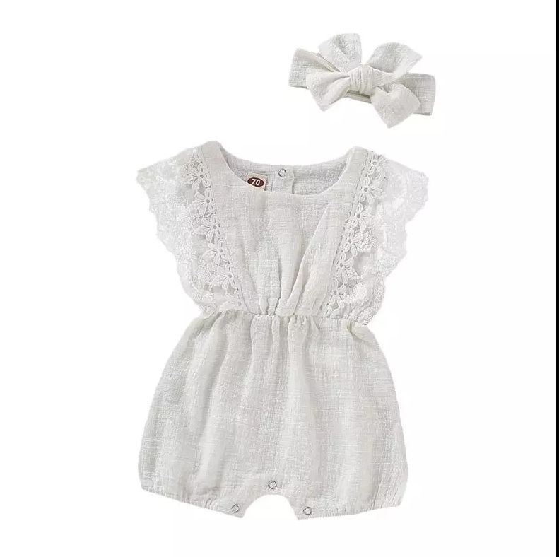 macacao branco para bebe
